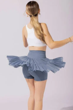 Pirouette Tiered Skort - Blue Mist 15 Pirouette Tiered Skort - Blue Mist -Popflex Clothing Shop 26 OPF4710 Edit