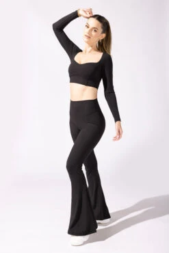 Supersculpt™ Bell Bottom With Pockets - Black -Popflex Clothing Shop 30 OPF0011