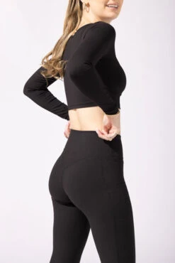 Supersculpt™ Bell Bottom With Pockets - Black -Popflex Clothing Shop 33 OPF0030