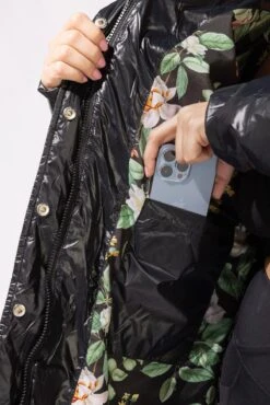 Pearl Peplum Puffer Jacket - Black -Popflex Clothing Shop 58 OPF0355