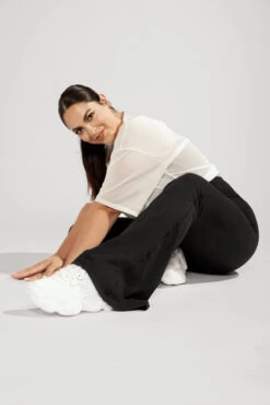 Supersculpt™ Flared Leggings With Pockets - Black -Popflex Clothing Shop 992 OPF8600 Edit