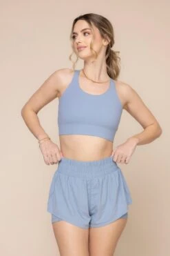 High Waisted Supershort - Blue Storm -Popflex Clothing Shop AmbitionBra A1009 Supershort BlueStorm 4012 Socks L1014 02184