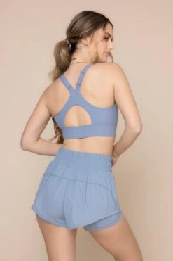 Ambition Bra - Blue Storm -Popflex Clothing Shop AmbitionBra A1009 Supershort BlueStorm 4012 Socks L1014 02201