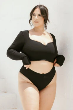 Low Tide Super Cheeky Bikini Bottom - Black Rib -Popflex Clothing Shop ArleneOutfit3 42975 Edit d1e2f13f e743 4849 be1b 0c13d323f28d