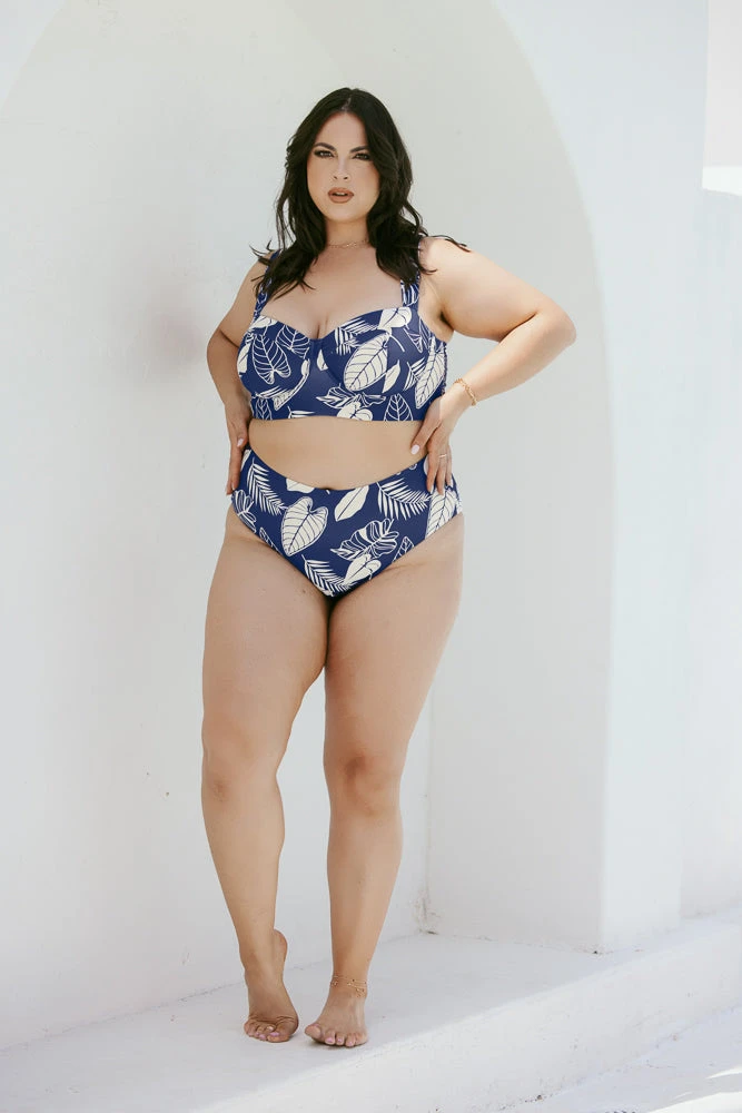 Boardwalk Bombshell Bikini Top - Blue Palm 5 Boardwalk Bombshell Bikini Top - Blue Palm - Image 5