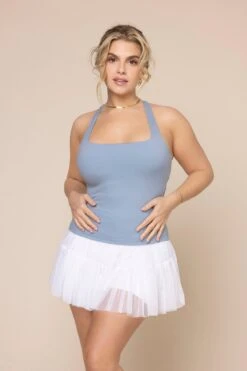 Audrey Tank - Blue Storm -Popflex Clothing Shop AudreyTank Blue Storm B1028 03665