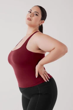 Audrey Tank - Crimson -Popflex Clothing Shop AudreyTank Crimson B1028 0838 Edit b1decd08 54d4 422d a93a 37d1aee84b4a