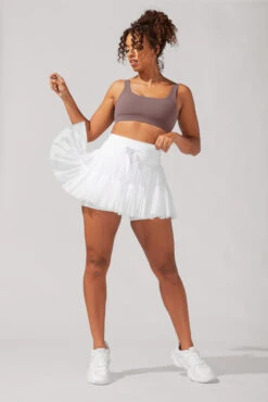 Pirouette Tiered Skort - Cool White -Popflex Clothing Shop AysiaOutfit11 39054 Edit