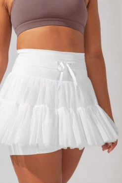 Pirouette Tiered Skort - Cool White -Popflex Clothing Shop AysiaOutfit11 39087 Edit