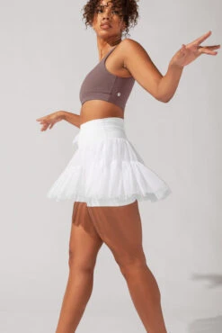 Pirouette Tiered Skort - Cool White -Popflex Clothing Shop AysiaOutfit11 39099 Edit