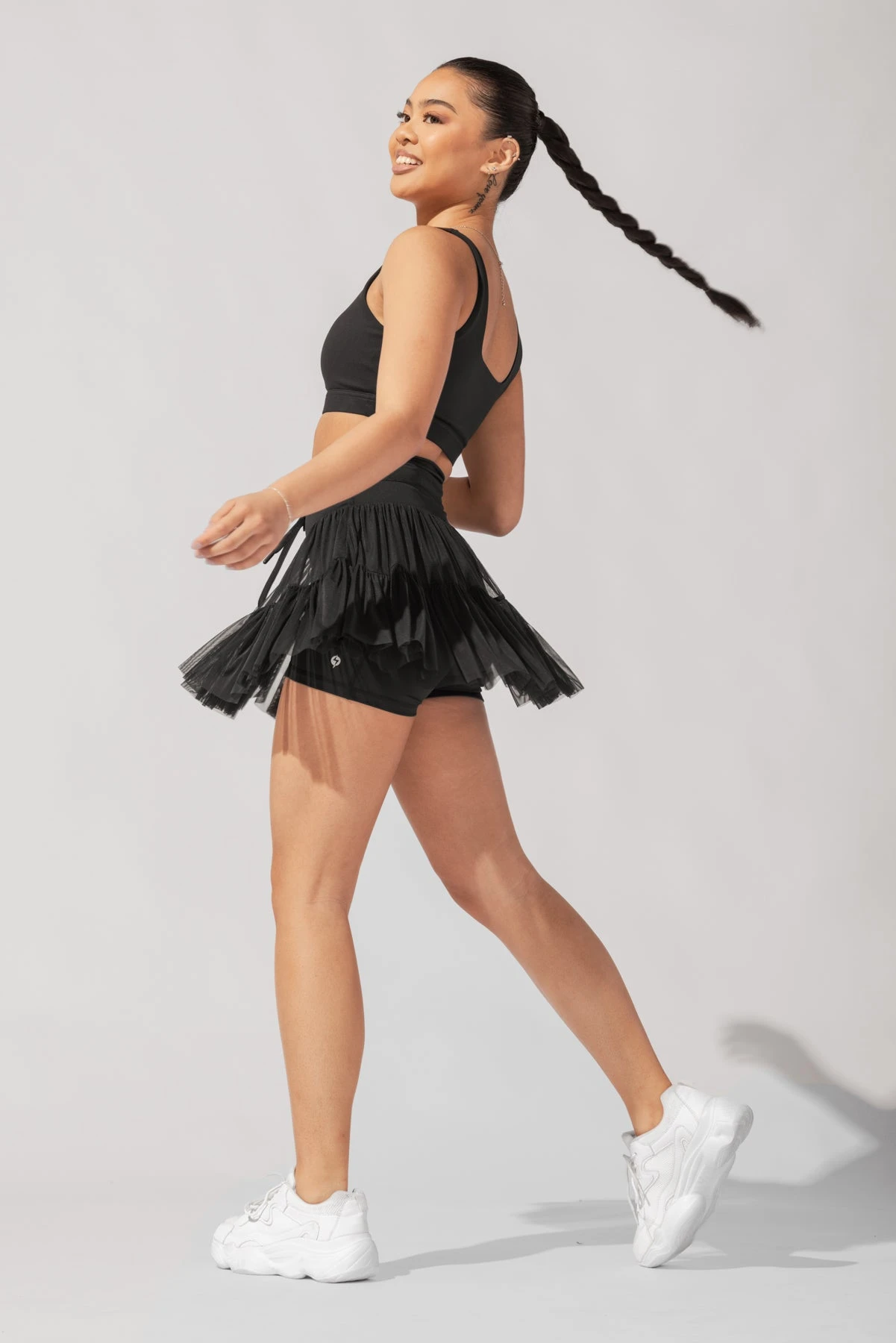 Pirouette Tiered Skort - Black 8 Pirouette Tiered Skort - Black - Image 8