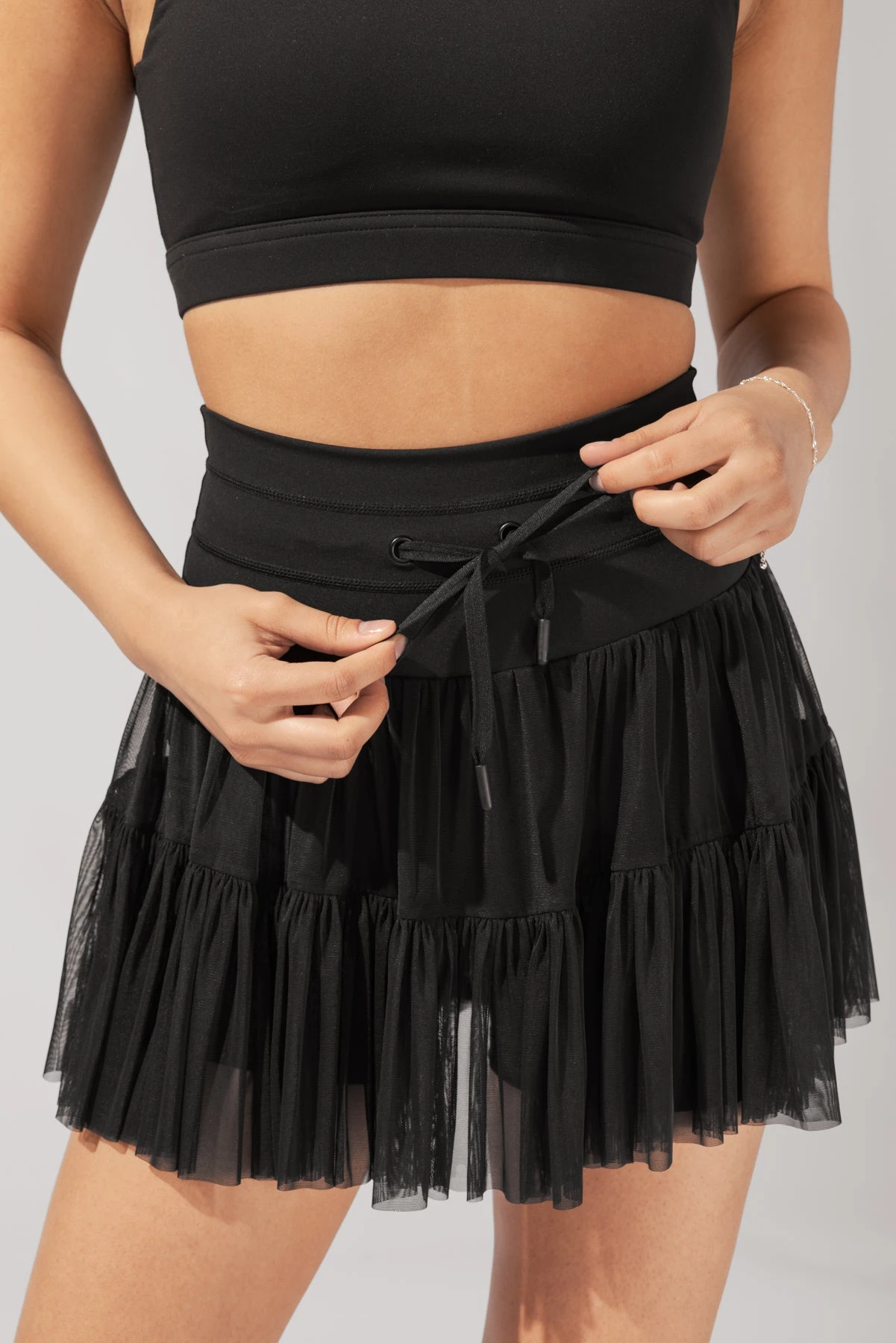 Pirouette Tiered Skort - Black 1 Pirouette Tiered Skort - Black