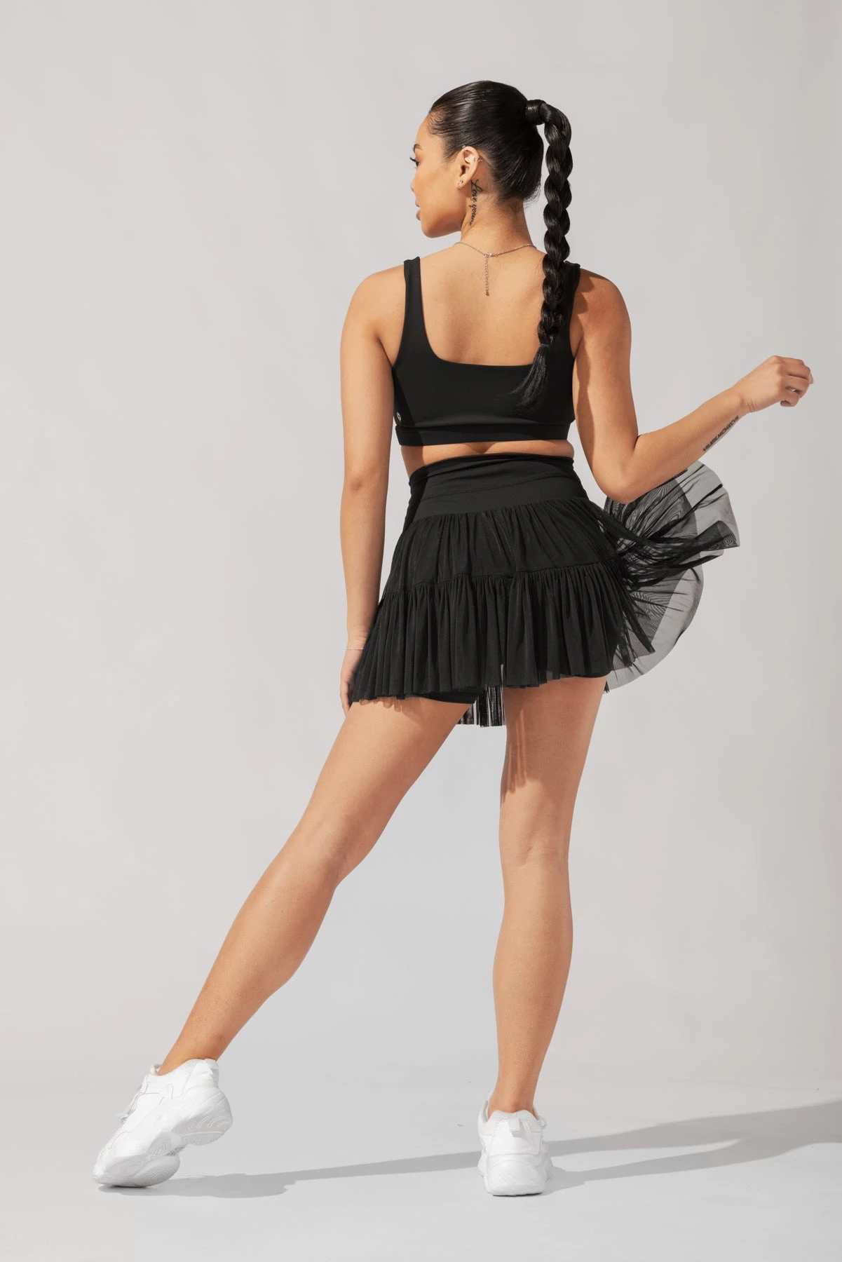 Pirouette Tiered Skort - Black 4 Pirouette Tiered Skort - Black - Image 4