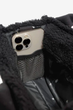 Baby Sherpa Sloane Tote - Black 11 Baby Sherpa Sloane Tote - Black -Popflex Clothing Shop BF PF Baby Sloane Sherpa Tote Black Inside Pocket 3edff3ae 4816 4e5c 8a92 65db00ebb991