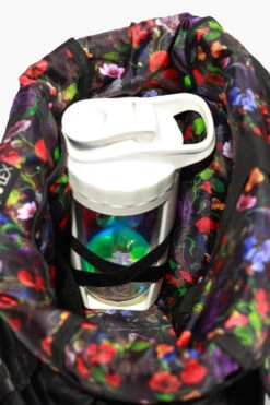 Athena Backpack - Black -Popflex Clothing Shop BF PF Black Backpack X Strap Bottle Detail