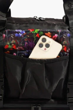 Delilah Duffle - Black 18 Delilah Duffle - Black -Popflex Clothing Shop BF PF Black Duffle Bag Phone Pocket Detail