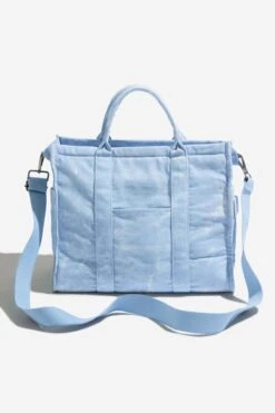 Sloane Tote - Cloud 18 Sloane Tote - Cloud -Popflex Clothing Shop BF PF BlueMarble ToteBag Large Back