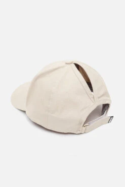 Game Day High Pony Cap -Popflex Clothing Shop BF PF Canvas Cap Back Angle Beige