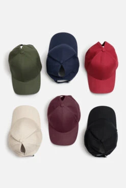 Game Day High Pony Cap -Popflex Clothing Shop BF PF Canvas Caps Group Flatlay Edit