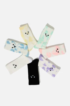 Happy Face Mid-Calf Gym Socks - Yellow Tie Dye -Popflex Clothing Shop BF PF Emo MidRise Socks Group01 c2297e67 3ce0 4041 bbee c4e9192c7449