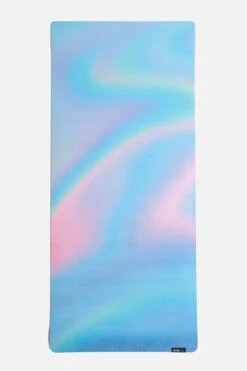 Super Wide 32” Vegan Suede Yoga Mat - Holographic