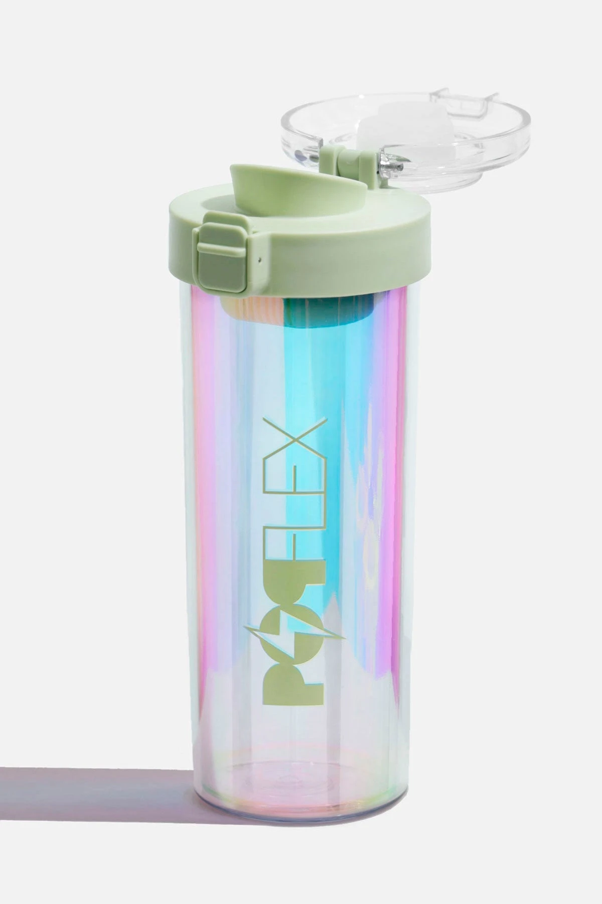 Iridescent Shaker Bottle - Light Green 2 Iridescent Shaker Bottle - Light Green - Image 2