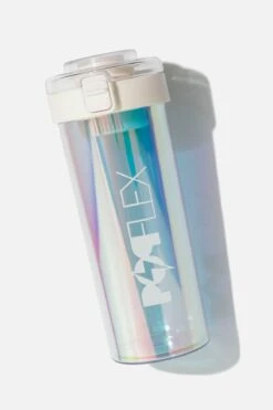 Iridescent Shaker Bottle - Cream 13 Iridescent Shaker Bottle - Cream -Popflex Clothing Shop BF PF Iridescent Protein Bottle White Flat
