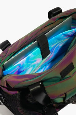 Delilah Duffle - Magic Flash 19 Delilah Duffle - Magic Flash -Popflex Clothing Shop BF PF MagicFlash Duffle Bag Inside Laptop Pocket Detail