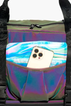 Delilah Duffle - Magic Flash 16 Delilah Duffle - Magic Flash -Popflex Clothing Shop BF PF MagicFlash Duffle Bag Phone Pocket Detail