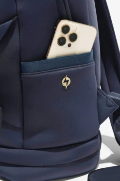 Bia Backpack - Navy -Popflex Clothing Shop BF PF Navy Backpack Phone Pocket Edit
