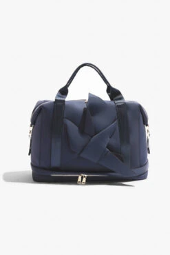 Belladonna Duffle - Navy 19 Belladonna Duffle - Navy -Popflex Clothing Shop BF PF Navy Bow DuffleBag Front Edit