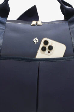 Belladonna Duffle - Navy 23 Belladonna Duffle - Navy -Popflex Clothing Shop BF PF Navy DuffleBag Phone Pocket Edit