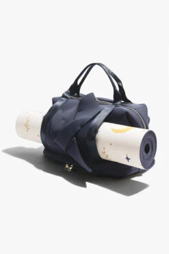 Belladonna Duffle - Navy 20 Belladonna Duffle - Navy -Popflex Clothing Shop BF PF Navy DuffleBag YogaMat Side Edit