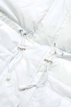 Pearl Peplum Puffer Jacket - White -Popflex Clothing Shop BF PF Pearl Puffer Coat White Detail Edit
