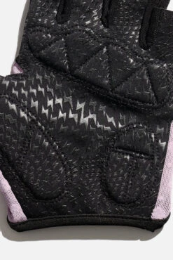 Luxe Mesh Training Gloves - Dusty Mauve Florals -Popflex Clothing Shop BF PF Pink Floral Mesh Gloves Grip Detail Edit