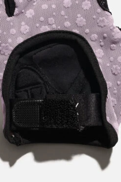 Luxe Mesh Training Gloves - Dusty Mauve Florals -Popflex Clothing Shop BF PF Pink Floral Mesh Gloves Velcro Detail Edit