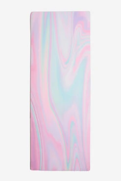 CloudCushion Vegan Suede Yoga Mat - Prismatic 0.5” Thick 10 CloudCushion Vegan Suede Yoga Mat - Prismatic 0.5” Thick -Popflex Clothing Shop BF PF Pink Prisma Thick YogaMat Flat FrontView
