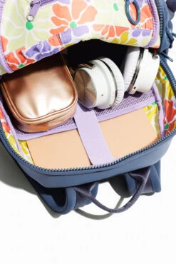 Cora Backpack - Blue Steel -Popflex Clothing Shop BF PF Slate BackPack Inside Pocket Edit