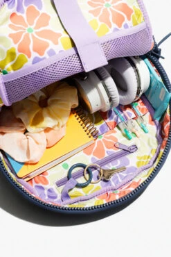 Cora Backpack - Blue Steel -Popflex Clothing Shop BF PF Slate BackPack Inside Zipper Edit