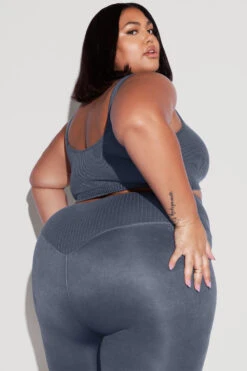 Be My Sweetheart Seamless Crop Top - Vintage Indigo 15 Be My Sweetheart Seamless Crop Top - Vintage Indigo -Popflex Clothing Shop BeMySweetheartCropTop SSLeggings vintageindigo 1114 Edit