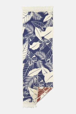 Sand To Studio Towel - Blue Palm And Castaño Palm -Popflex Clothing Shop BeachTowels00018 Edit