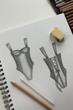 Boardwalk Bombshell One Piece - Black Rib 10 Boardwalk Bombshell One Piece - Black Rib -Popflex Clothing Shop BoardwalkBombshellsketchpopflex 1