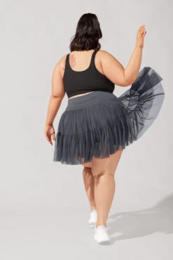 Pirouette Tiered Skort - Smoky Grey -Popflex Clothing Shop BrookeOutfit3 38024 Edit