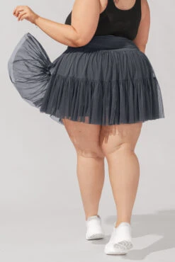 Pirouette Tiered Skort - Smoky Grey -Popflex Clothing Shop BrookeOutfit3 38045 Edit