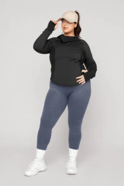 Chasing Pavements Mockneck Pullover - Black -Popflex Clothing Shop ChasingPavementsLongSleeveRunningTop Black B1003 03492 Edit