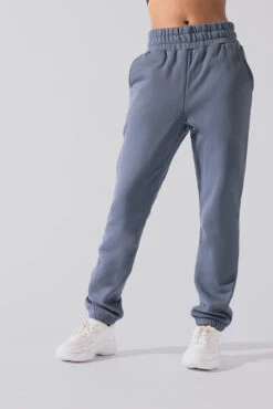 Cloud Rollover Sweatpant - Denim Blue -Popflex Clothing Shop Cloud Sweatpants Denim Blue 3033 0042