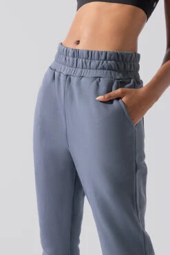 Cloud Rollover Sweatpant - Denim Blue -Popflex Clothing Shop Cloud Sweatpants Denim Blue 3033 0071