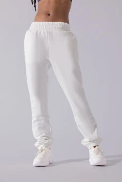 Cloud Rollover Sweatpant - White -Popflex Clothing Shop Cloud Sweatpants White 3033 0032