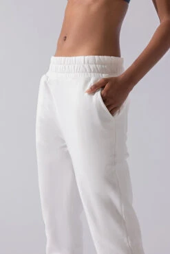 Cloud Rollover Sweatpant - White -Popflex Clothing Shop Cloud Sweatpants White 3033 0078