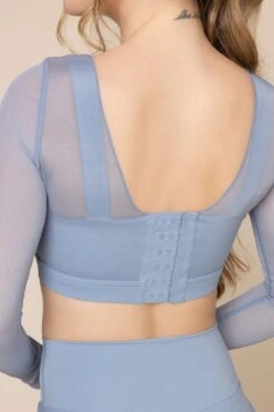 Popflex Clothing Shop -Popflex Clothing Shop CoquetteLongSleeveMeshBra Blue Storm 1032 03861